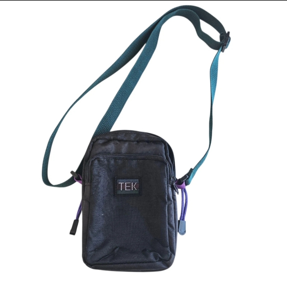 TEK Camera Phone Bag 2 Pockets Belt loop Shoulder Crossbody Black